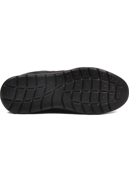 Siyah Lastik Bağcıklı Erkek Spor Ayakkabı indirimleri