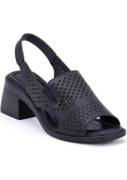 Venüs 2311503Y Kadın Hakiki Deri Kalın Orta Topuklu Yazlık Ayakkabı