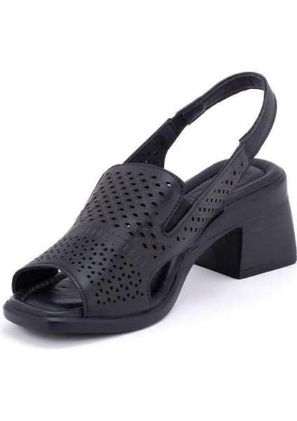 Venüs 2311503Y Kadın Hakiki Deri Kalın Orta Topuklu Yazlık Ayakkabı