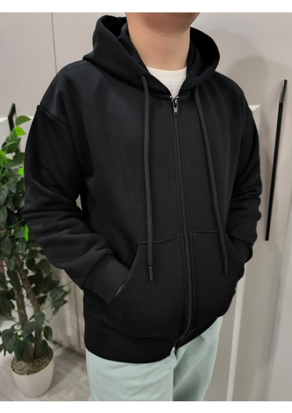 Yüksek Kalite Kapüşonlu ve Fermuarlı Pamuklu Unisex Çocuk Sweatshirt fiyatları