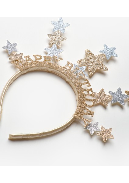 Altın Yıldızlı Happy Birthday Kız Çocuk Taç fiyatları