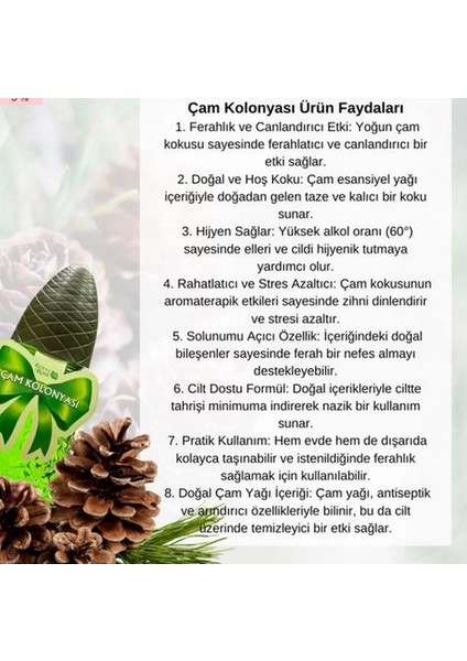 Çam Kolonyası 270 ml modelleri