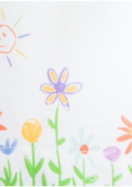 Organik Kanvas Beyaz Baharlık Kız Çocuk Şort modelleri