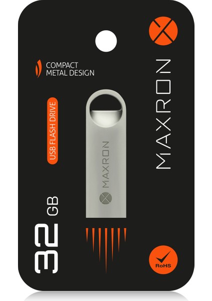 32 GB Flash Bellek Metal Gövde Ömür Boyu Garantili Güvenli USB Bellek Data Traveler