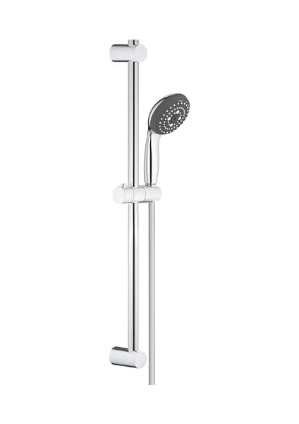 Start 100 Sürgülü Duş Seti, 600 mm Sürgülü Ray, 100MM El Duşu 3 Akışlı, 1750 mm Duş Hortumu, Kireç Önleyici Sistem, Duş Başlığı, Krom, 26032000 fiyatları