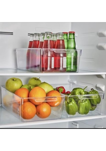 1 Adet Kırılmaz Ultra Dayanıklı Buzdolabı Düzenleyici Organizer Kutu Şeffaf - x Large Boy Kiler Organizeri (20CM*32,5CM*10CM) fiyatları
