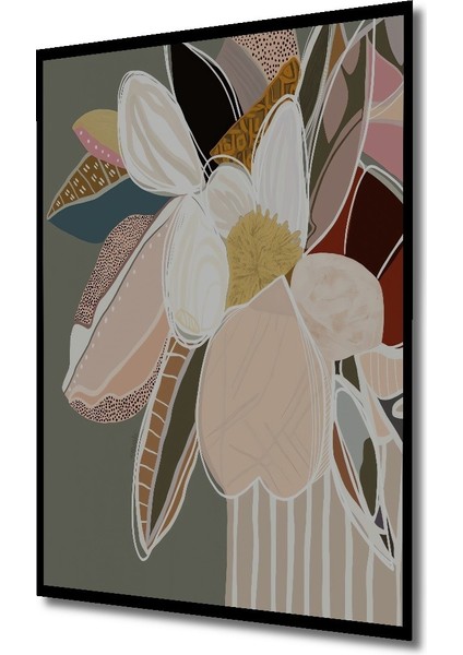 Dekoratif Ahşap Dikdörtgen Tablo Soyut Çiçekler Çerçeve Görünümlü fiyatları