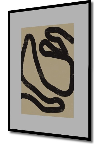 Dekoratif Ahşap Dikdörtgen Tablo Kıvrımlı Hatlar Çerçeve Görünümlü fiyatları