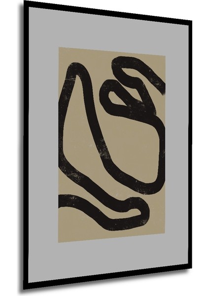 Dekoratif Ahşap Dikdörtgen Tablo Kıvrımlı Hatlar Çerçeve Görünümlü modelleri