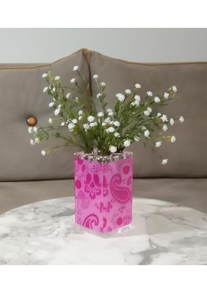 Dahil, Dahil, Çiçek,beyaz Yapay Çiçek, Dekoratif Pembe 7X7X17CM modelleri