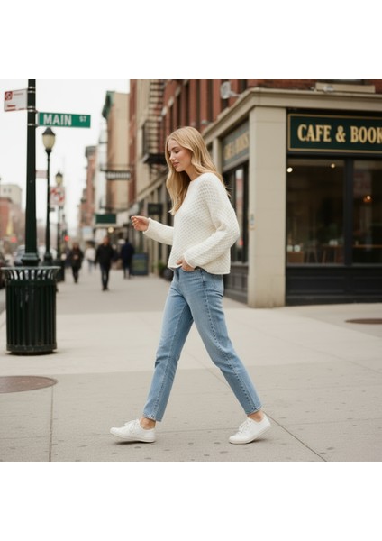 Kadın Triko Premium Dokulu Özel Örgü Bisiklet Yaka Kazak Salaş/oversize fiyatları