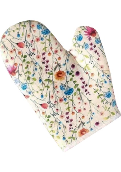 Soft Çiçekli Eldiven ve 2'li Tutaç Seti - Renkli fiyatları