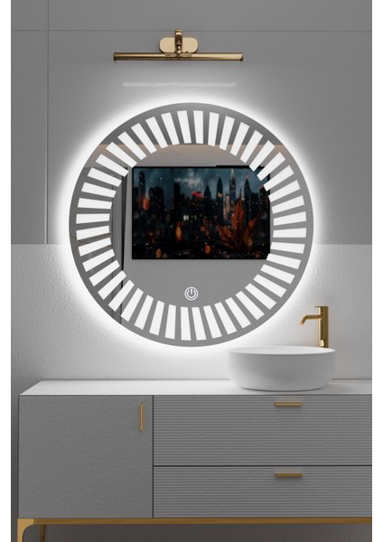 Rectangle Sunray Minimalist LEDLİ Özel Tasarım Ayna