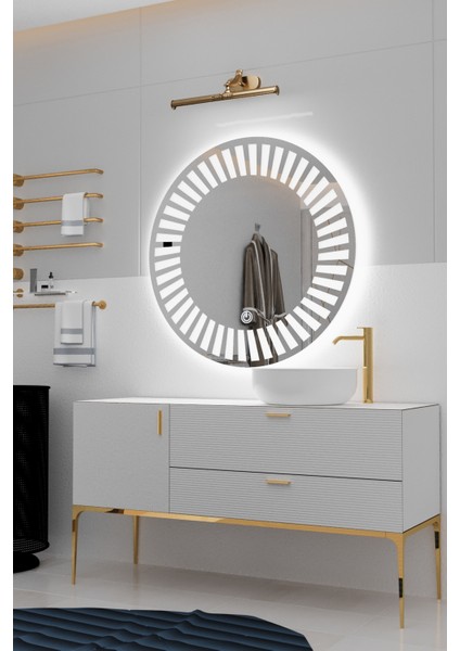 Rectangle Sunray Minimalist LEDLİ Özel Tasarım Ayna