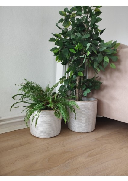 2 Adet Dekoratif Düzenleyici Sepet Saksılık