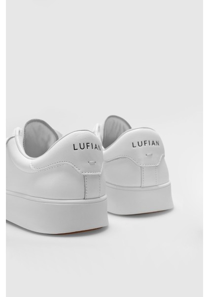 Beyaz Hakiki Deri Bağcıklı Erkek Sneaker fırsatları