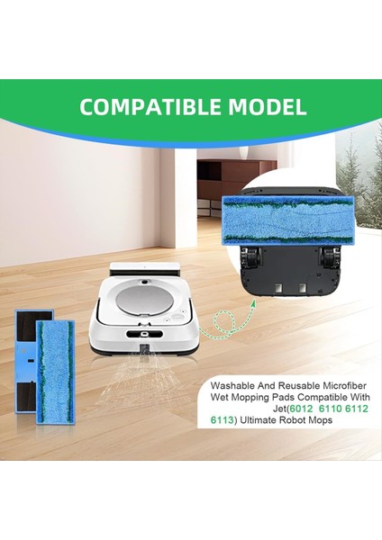 11PACK M6 Moping Islak Pedler Irobot Braava Jet M6 Serisi Için Uyumlu (Yurt Dışından) modelleri