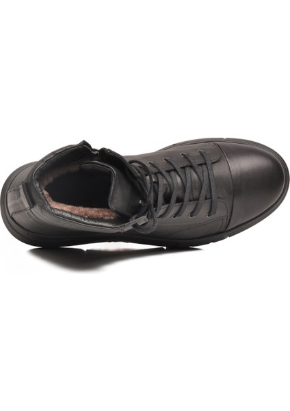 Siyah Hakiki Deri Kürklü Erkek Düz Bot fırsatları