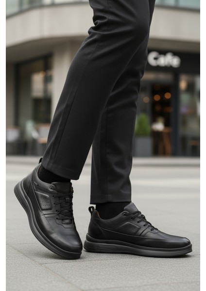 Dr.flexer Siyah Hakiki Deri Ortopedik Erkek Casual Ayakkabı modelleri