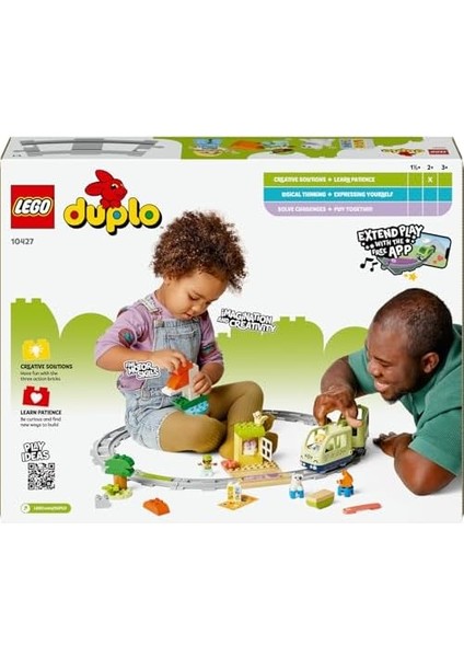 Town Interaktif Treni 10427-2 Yaş ve Üzeri Çocuklar Için Işık ve Seslerle Rol Yapma Becerilerini Teşvik Eden Eğitici Oyuncak Yapım Seti, Hediye Fikri (57 Parça) modelleri