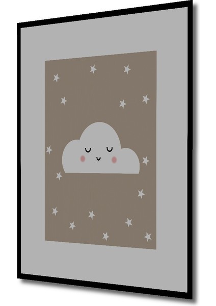 Dekoratif Ahşap Dikdörtgen Tablo Uyuyan Bulut Çerçeve Görünümlü fiyatları