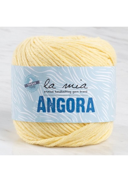 La Mia Angora 50GR Sarı El Örgü Ipi - L124 - 33796