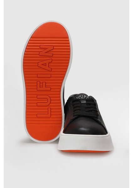 Siyah Hakiki Deri Bağcıklı Erkek Sneaker indirimleri