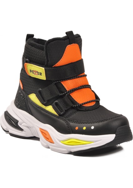 Siyah Cırtlı Içi Polarlı Erkek Çocuk Sneaker Bot modelleri