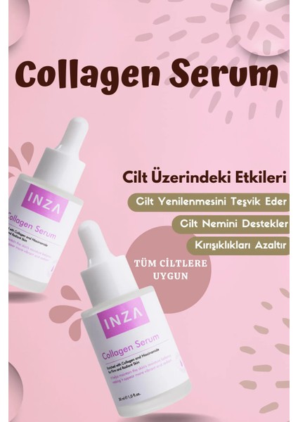 Kolajen Serum 2’li Set – Sıkılaştırıcı ve Nemlendirici Yüz Serumu – Ince Çizgi Karşıtı – 2 x 30 ml fiyatları