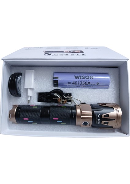 WS-6540 Profesyonel Yakıcı Özellikli El Feneri | 50W – 5000 Lümen – 19200 Mah – Zoomlu & Type-C Şarjlı fiyatları