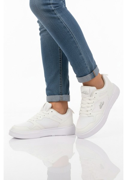 Beyaz Bağcıklı Unisex Spor Ayakkabı