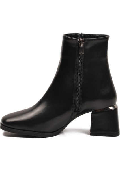 Siyah Parlak Içi Polarlı Fermuarlı Kadın Topuklu Bot fırsatları