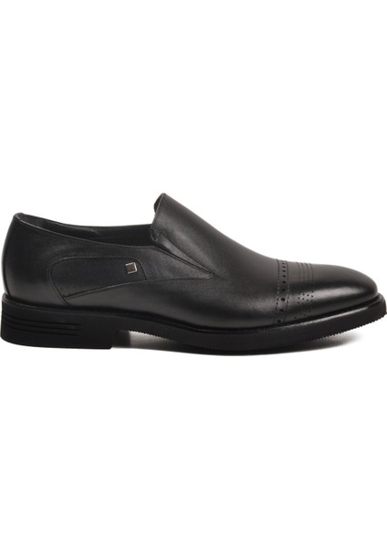Siyah Hakiki Deri Erkek Klasik Ayakkabı