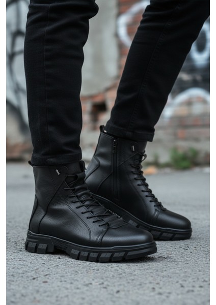 Siyah Içi Polarlı Fermuarlı Erkek Bot modelleri