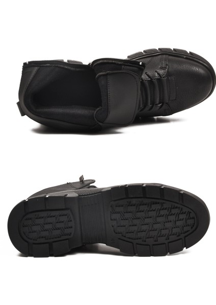 Siyah Içi Polarlı Fermuarlı Erkek Bot indirimleri