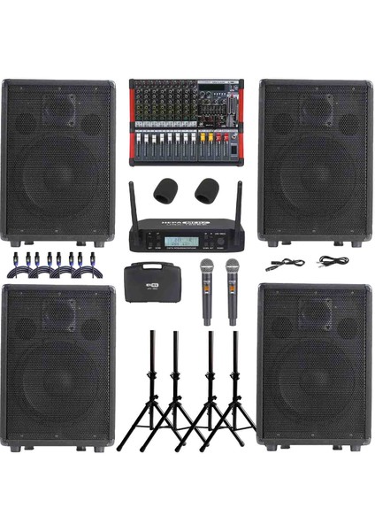 Ideal Plus Paket-3 Okul Tören ve Canlı Müzik Ses Sistemi Seti