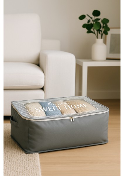 Pencereli Baza Altı Hurç | 6 Adet | Mevsimlik, Yazlık, Kışlık, Sert Yorgan ve Yastık Hurcu Sert Kalın Hurç