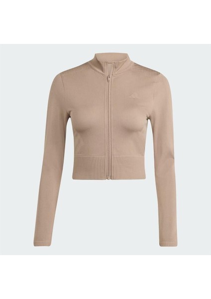 Workout Essentials Kadın Bej Dik Yaka Ceket JY3484 modelleri