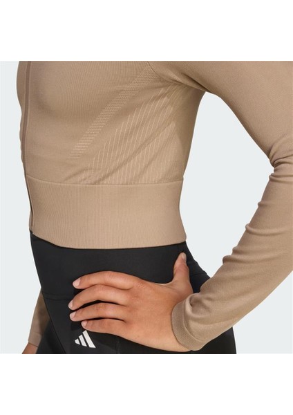 Workout Essentials Kadın Bej Dik Yaka Ceket JY3484 indirimleri