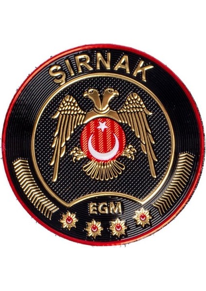 Şırnak Çevik Kuvvet Polis Arması 3D Plastik Tpu, Yeni Tip, Cırtlı, Standart Ölçü,