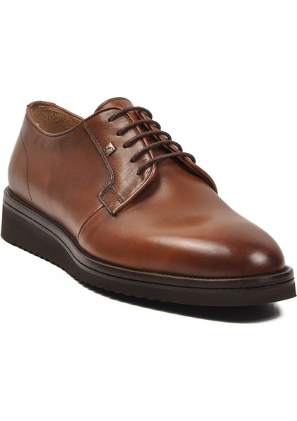 Kahve Hakiki Deri Bağcıklı Erkek Klasik Ayakkabı modelleri