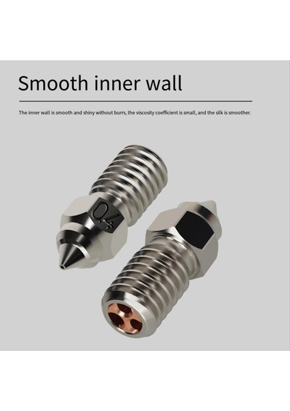 Ender 7/5/3V3 Se Nozul Krom Zirkonyum Bakır Meme Yüksek Akışlı Yüksek Sıcaklık Cht Nozul Için 4pcs 0.6mm (Yurt Dışından)