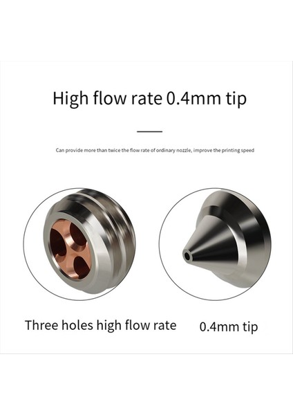 Ender 7/5/3V3 Se Nozul Krom Zirkonyum Bakır Meme Yüksek Akışlı Yüksek Sıcaklık Cht Nozul Için 4pcs 0.6mm (Yurt Dışından) fırsatları