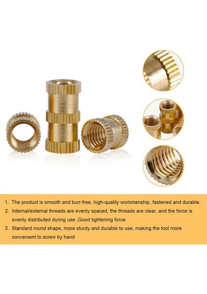330 Pcs Pirinç Dişli E Somunları M2 M3 M4 M5 Dişi Iplikçiktirilmiş Somun 3D Baskı Parçası Için Gömme Somunu Ekler (Yurt Dışından) fırsatları