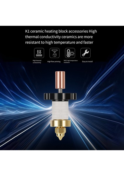Kırmızılık Için K1 / K1 Max Hotend Kiti Seramik Isıtma Bloğu Nozul 300 ° C Ekstrüder Kırktırılık Için Yüksek Hız K1 Yükseltme (Yurt Dışından)