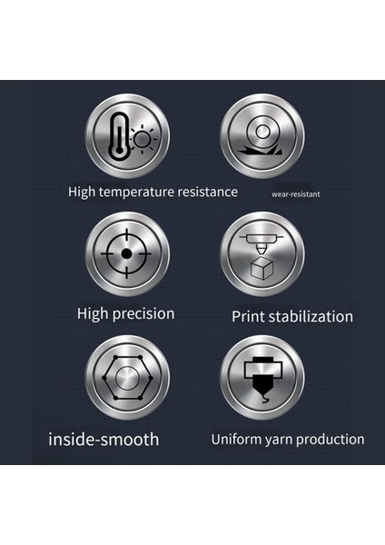 Neptün 4plus/4max Cr-Zr-Cu Nozul Için 5pcs 1.75MM Pla/abs/petg/tpu/pc/pp/naylon/peek Için (Yurt Dışından)