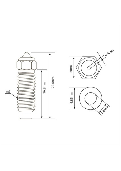Neptün 4plus/4max Cr-Zr-Cu Nozul Için 5pcs 1.75MM Pla/abs/petg/tpu/pc/pp/naylon/peek Için (Yurt Dışından) modelleri