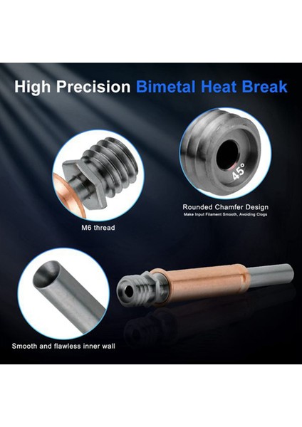 4pcs Bimetal Heatbreak Yükseltme Boğaz Kobra 3 Hotend 3D Yazıcı Aksesuarları (Yurt Dışından) fiyatları