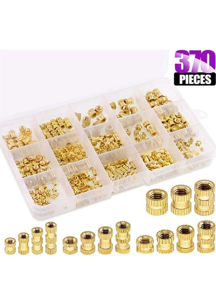 370PCS M2 M2.5 M3 M4 M5 Pirinç Isı E Somun Dahili Iplik Pençeleri 3D Yazıcı Aksesuarları (Yurt Dışından) modelleri