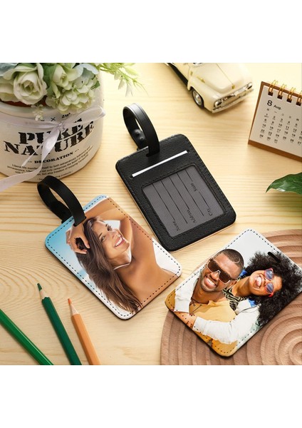 16PCS Süblimasyon Bagaj Etiketleri Pu Deri Ad Etiketi Boş Bavul Etiketleri Isı Transfer Çantası Etiketleri Kimlik Kartı Tutucu Seyahat (Yurt Dışından) indirimleri